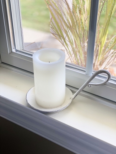 JAR/PILLAR CANDLE PAN WHITE